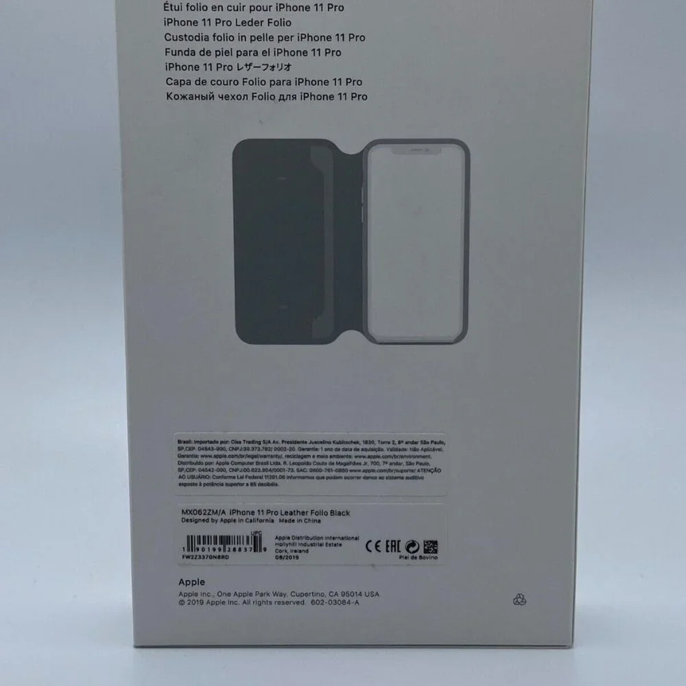 Apple Leather Folio for iPhone 11 Pro Black MX062ZM/A